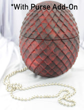 Load image into Gallery viewer, Dragon Egg Custom 3D Printed cosplay costume prop eggs larp replica art scales purse mother of wristlet dragons hand painted bag holder