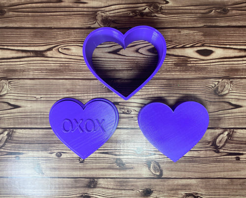 Emoji XOXO Flat Heart Bath Bomb Mold