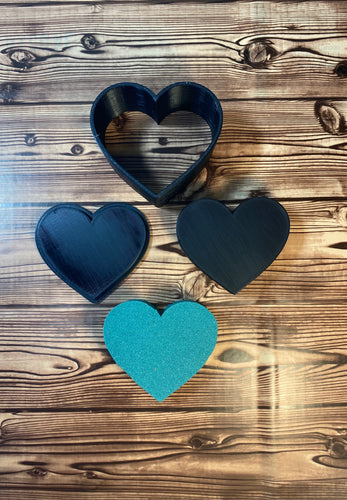 Flat Heart Bath Bomb Mold