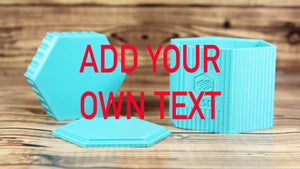 Add Your Own Text Hexagon Mold Press
